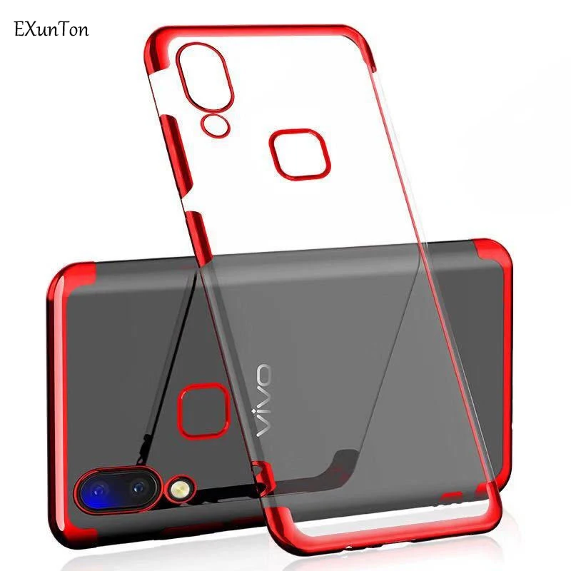 

EXUNTON Luxury Case for VIVO V11 Pro V11i Z3I Z3 Plating TPU Soft Case for VIVO V11 Pro V11I Z3I Z3 Phone Back Cover Case