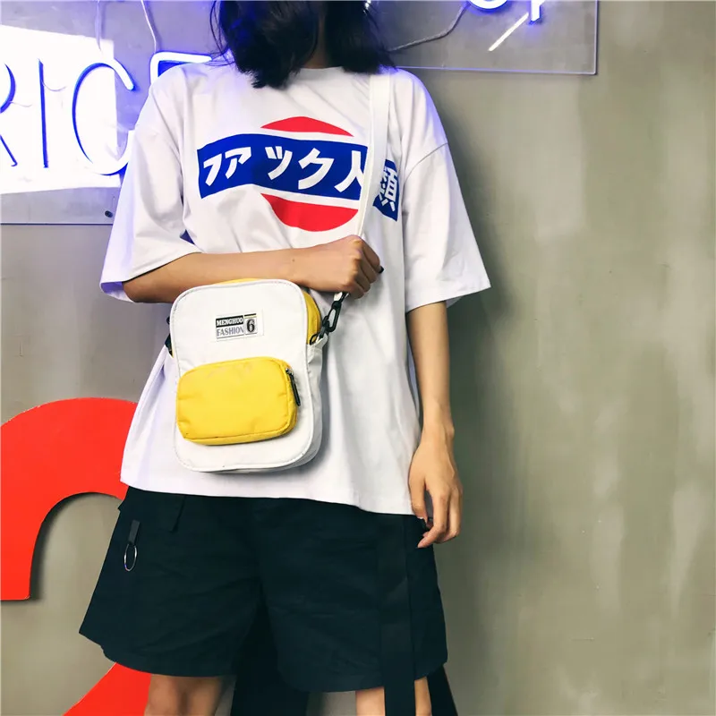 Menghuo Brand New Fashion Women Handbag Panelled Shoulder Bag Leisure Nylon Men Messenger Bag Female Crossbody Bags for Boys BagIMG_6013