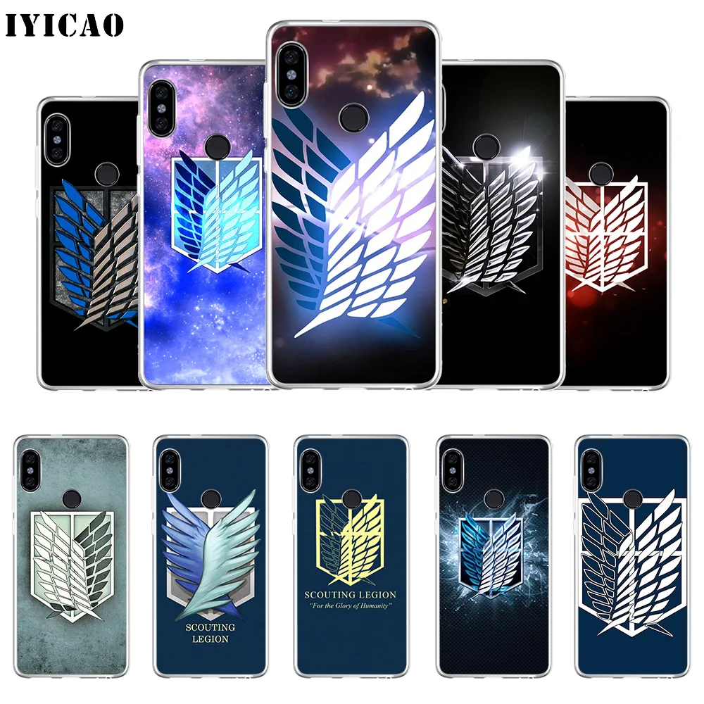 Мягкий силиконовый чехол для телефона IYICAO Attack On Titan с логотипом Xiaomi Mi 9 8 SE 6 A1 A2 Lite F1