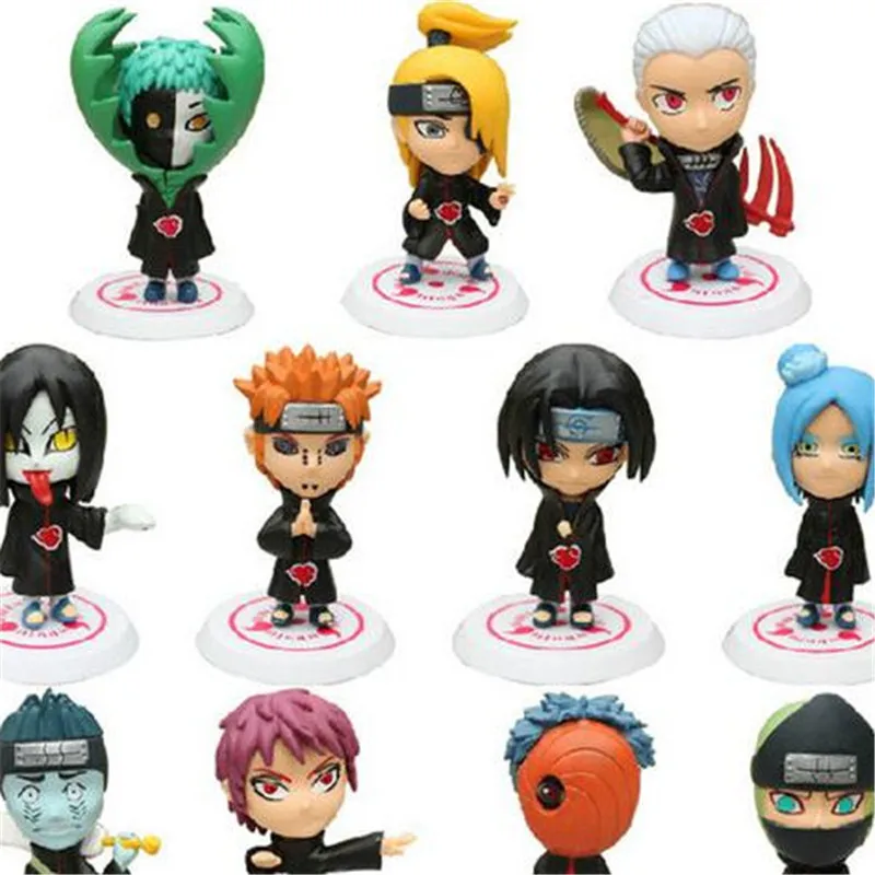 11pcs/lot Naruto Action Figure Toys Akatsuki DEIDARA Toys Film Roles