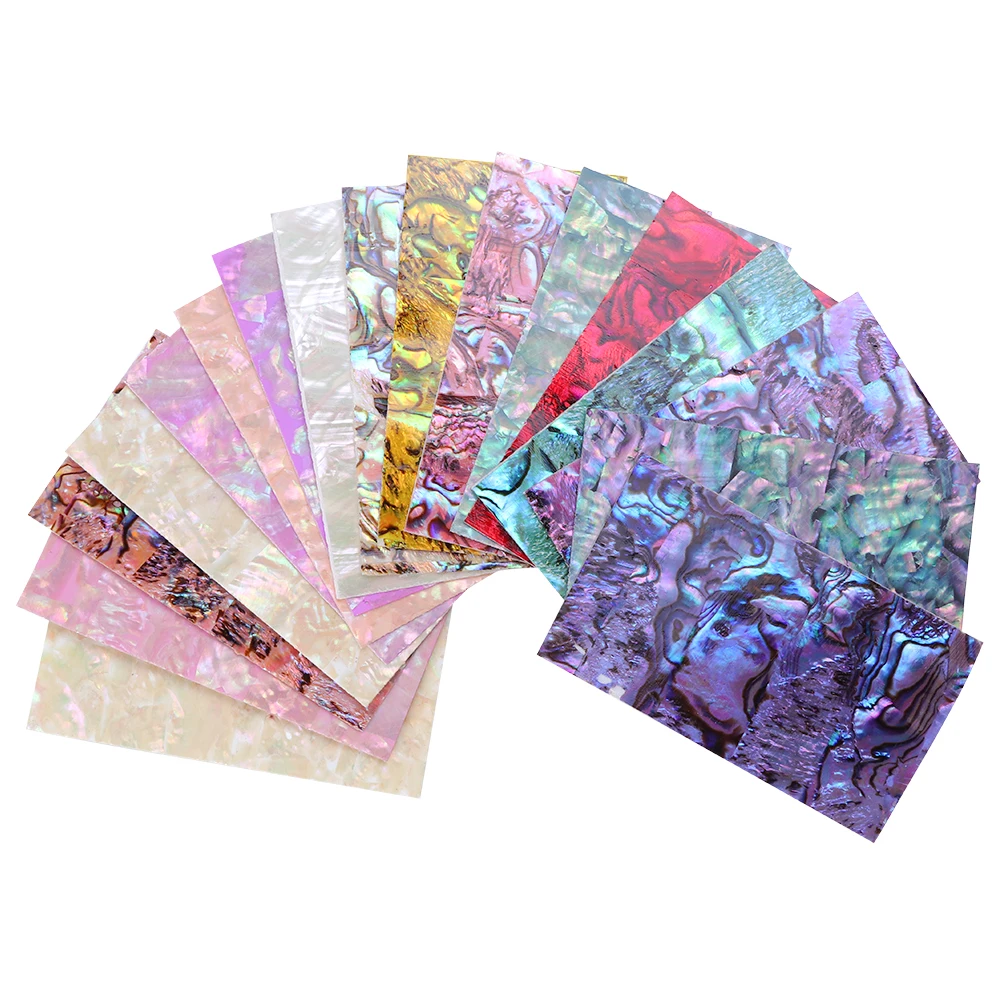 1pc Ocean Style Shell Abalone Nail Foils Gradient Marble Pattern Transfer Decals Mermaid Flakes Design Stickers Manicure 2