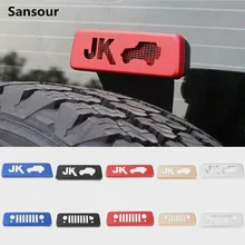 Sansour High Position Brake Lights Cover Lamp Trim Exterior Styling Moulding Aluminum For Jeep Wrangler JK 2007 Up