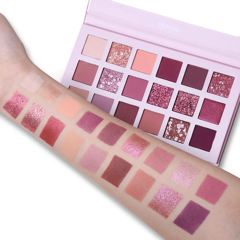 

18 Color Nude Shining Palette Eyeshadow Makeup Glitter Pigment Smoky Eye Shadow Pallete Waterproof Cosmetics