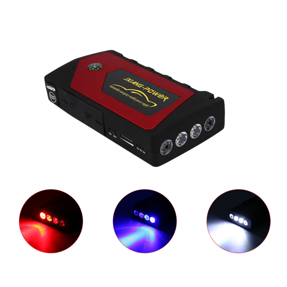 new 12V 136000mah Multi-Function 1set Car Charger Battery Jump Starter 4USB LED Light Auto Emergency Mobile Power Bank Tool Kit