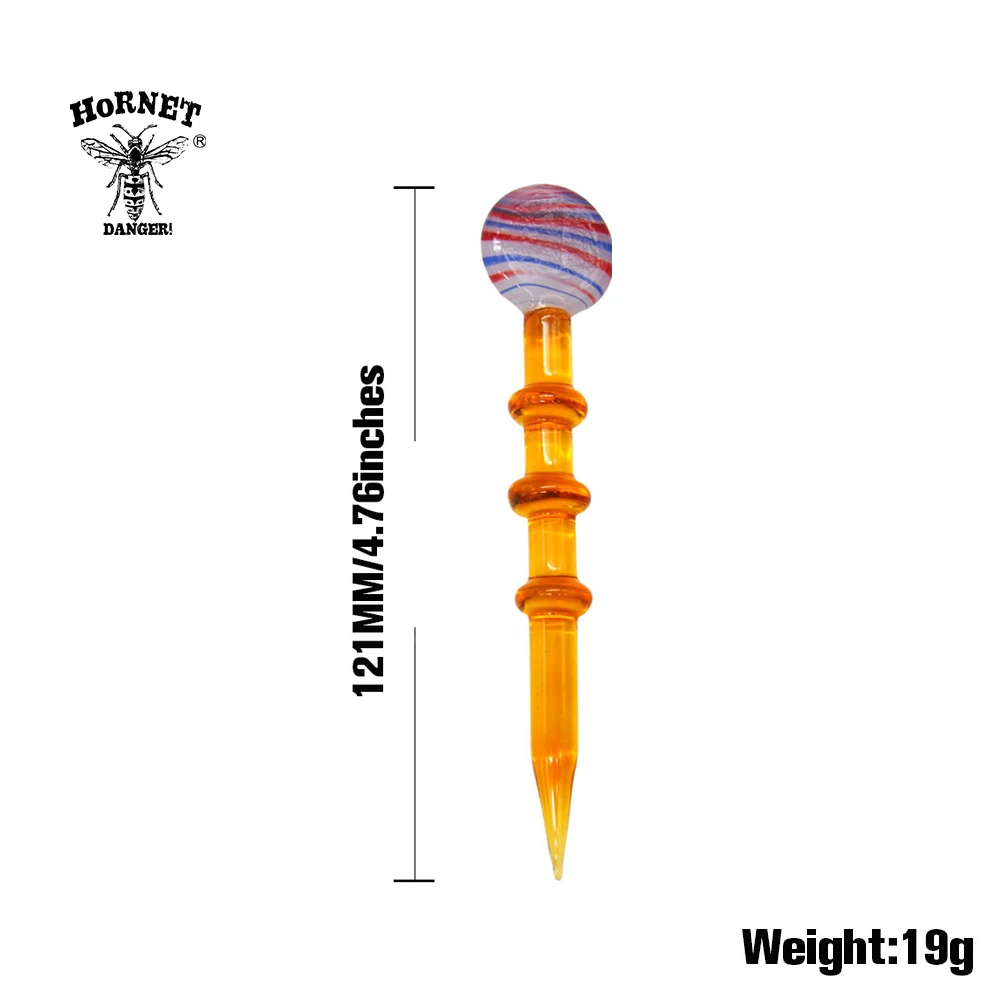 HORNET Премиум кварцевая крышка карбюратора Dabber восковой папы инструмент 4,8 дюймов кварцевая ручка Carb Крышка для кварца Banger Стекло Курительная Водопровод