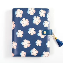 Dokibook, Lovedoki A5 A6 планировщик ноутбук Органайзер DIY милый повестки дня kawaii синие цветы канцелярских принадлежностей