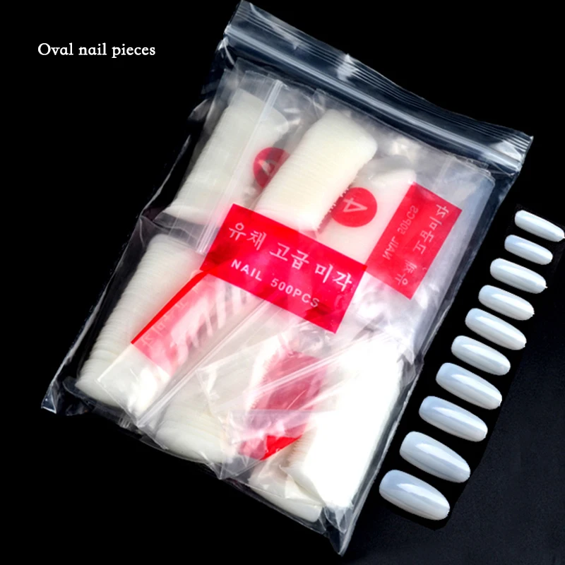 Buy 500pcs/pack pvc Material false nails tips with art
