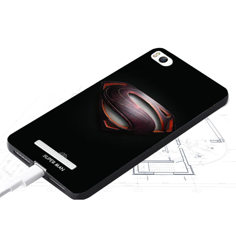 Xiaomi Mi4c Case Original Cover for Xiaomi Mi4c Case Cover Skin Wolf Fish Skull mi4c Fundas 100% 6