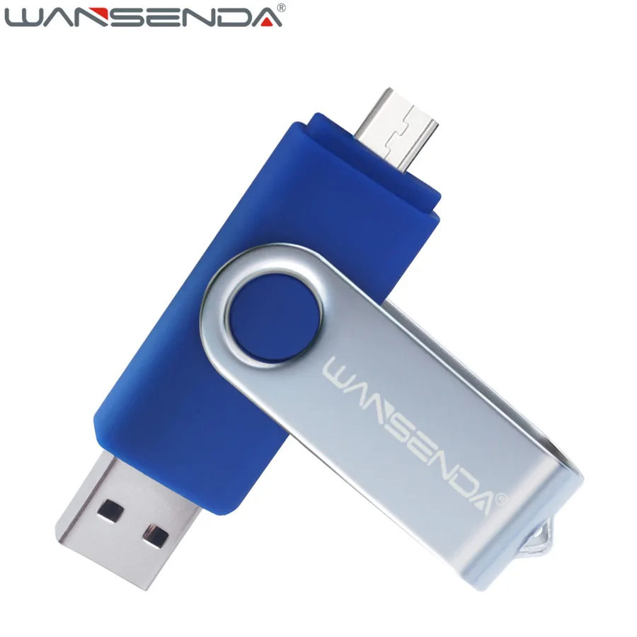 WANSENDA 128 ГБ 256 Гб OTG USB флеш-накопитель смартфон OTG накопитель 8 ГБ 16 ГБ 32 ГБ 64 Гб высокоскоростная USB карта памяти флешка - Цвет: Navy Blue