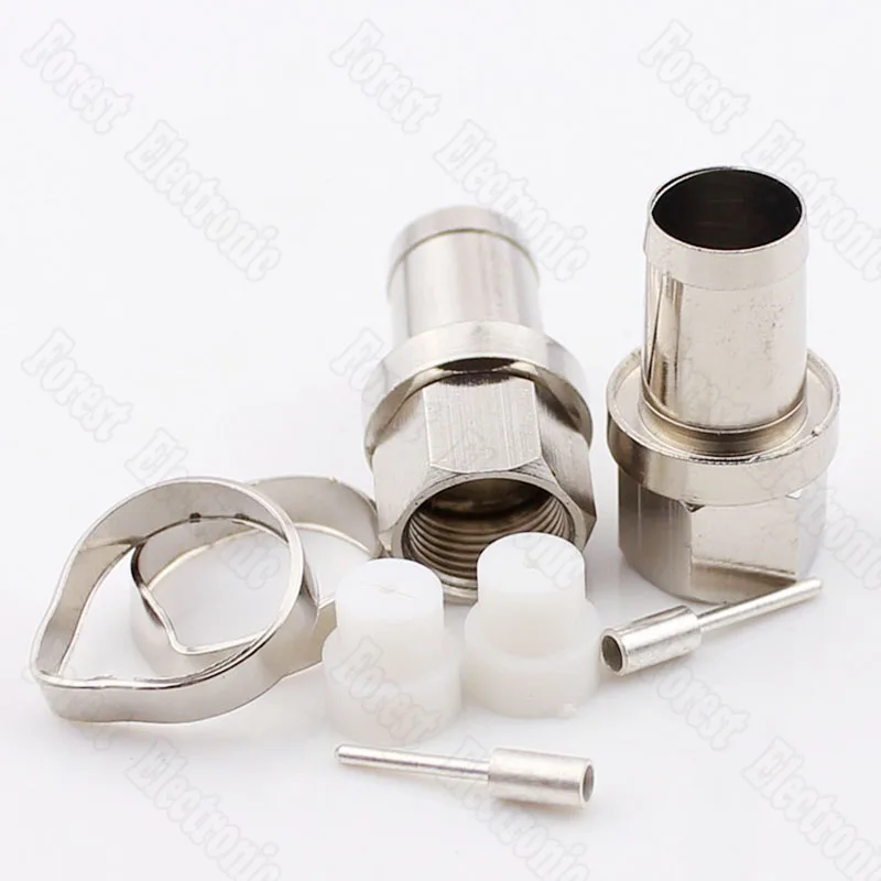 

F Head Cable TV Connector -9 Inch Connector Copper SYWV75
