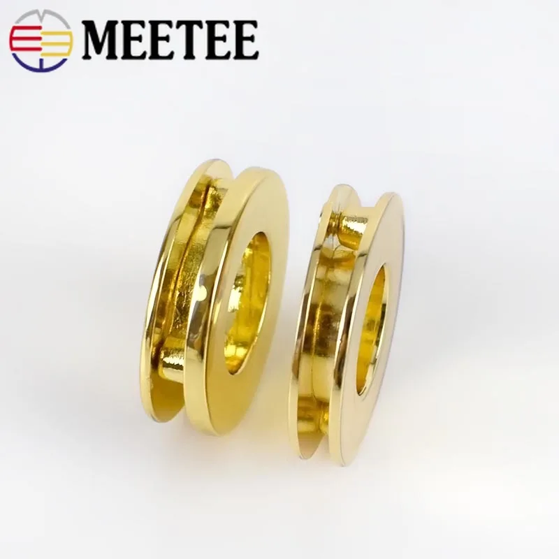 Meetee 4/10 шт. ID11/13 мм металлический глазок винтовая застежка уплотнительное кольцо с зажимом застежка DIY швейное изделие для сумки ремень крючок для ремней оборудования кожаные аксессуары