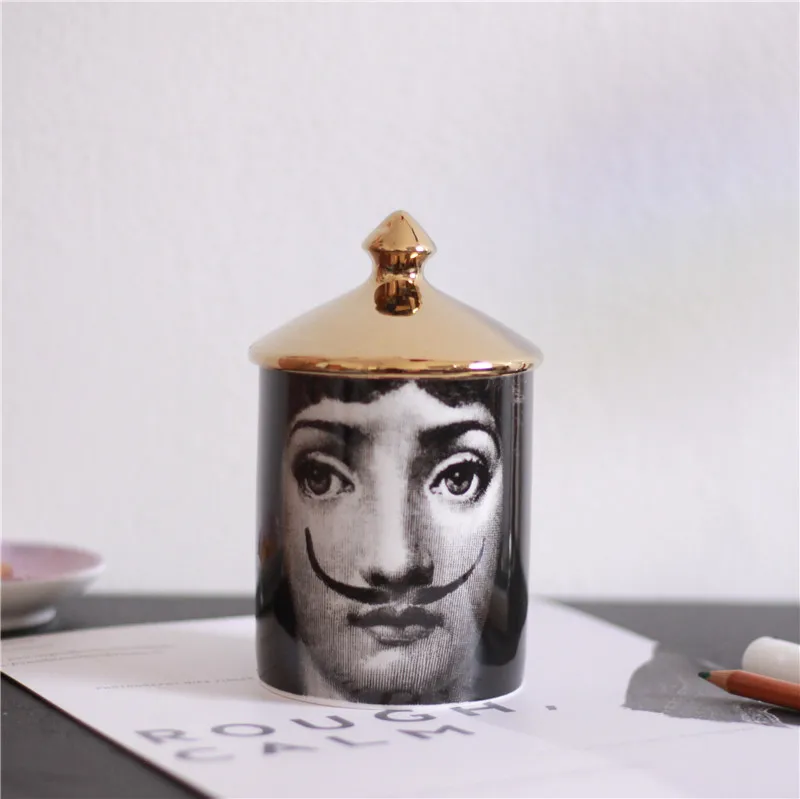 Fornasetti شمعة حامل لينا الإنسان الوجه جرة الشمعدانات الرجعية صندوق تخزين السيراميك Cafts المنزل الديكور Jewerlly صندوق تخزين Fornasetti شمعة حامل لينا الإنسان الوجه جرة الشمعدانات الرجعية صندوق تخزين السيراميك Cafts المنزل الديكور Jewerlly صندوق تخزين