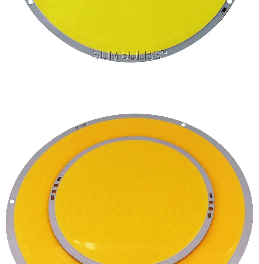 108mm 160mm Circular LED Chip COB Board Light 12V 50W 200W Super Bright Warm Cold White Rounded COB Lamp DC12-14V Sun Moon COB (6)