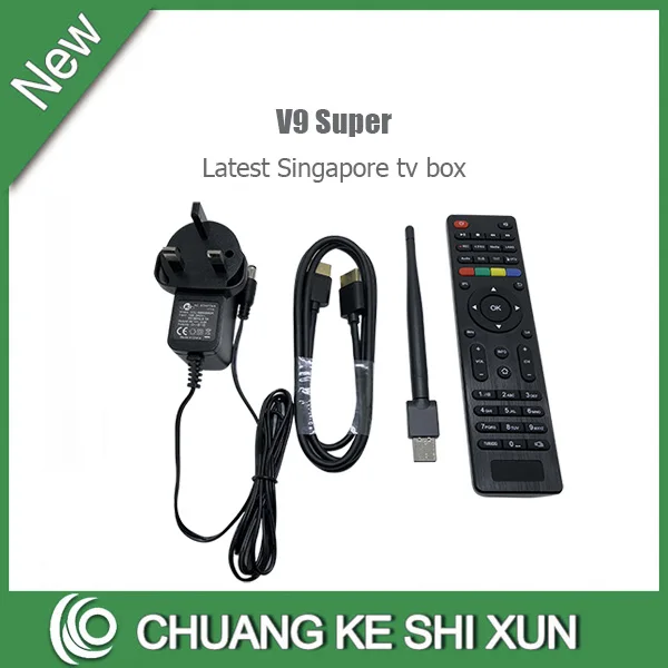 Сингапура tv box black V9 суперчасы starhub каналов Wi Fi адаптер|ТВ-приставки и медиаплееры|