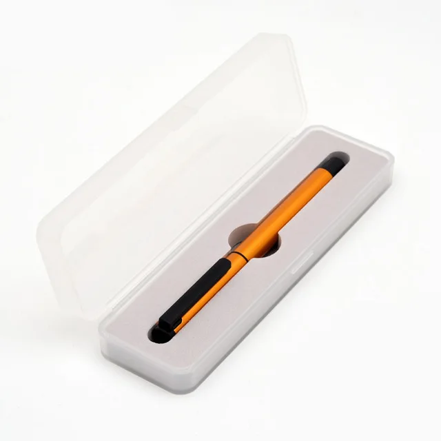 Jinghao KACO трубка серии Роскошная металлическая шариковая ручка с прозрачным белым подарочным чехлом 0,5 мм шариковые ручки для офисных принадлежностей - Color: Orange with case
