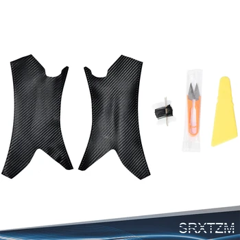 

SRXTZM 1pcs Car Interior Door Handle Cover Hand Sewing Micro Leather Pull Trim Cover For BMW 3 Series E90 E91 325 330 318