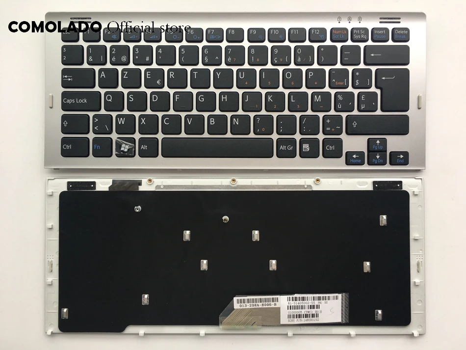 BE Belgium клавиатура для Sony Vaio VGN-SR VGN SR черная с серебряной рамкой Клавиатура