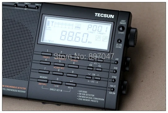 TECSUN PL680 PLL World Band ресивер FM-стерео MW LW SW SSB AIR Band Черный