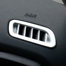 For Jeep Renegade 2015 2016 2017 2018 ABS Matte Chrome Car front Small air outlet Decoration Cover Trim Car Styling accessories abs chrome car front light headlamps eyebrow trim cover for jeep renegade 2015 2016 2017 accessories car styling