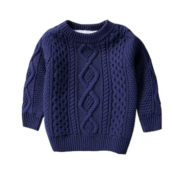 

Baby Clothes O-Neck Warm Sweater Children Toddler Kids Pullovers plush velvet inside Winter Autumn Knit Loose Top for 1-14y S03