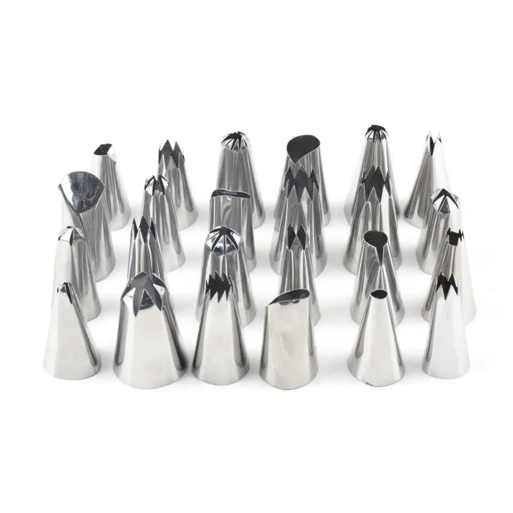 

Hot Worldwide 24 Pcs Icing Piping Nozzles Pastry Tips Set For Cake Decorating Sugarcraft tool