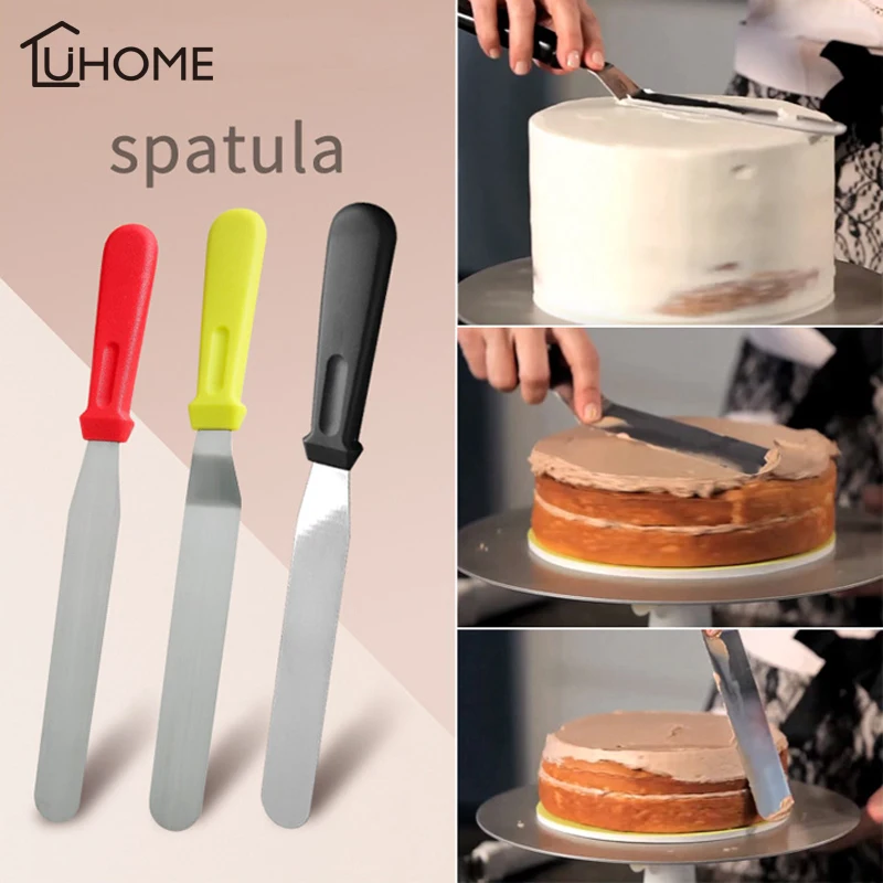 

6/8/10 Inch Stainless Steel Butter Cake Cream Spatula for Cake Smoother Icing Frosting Spreader Fondant Cake Decorating Tools