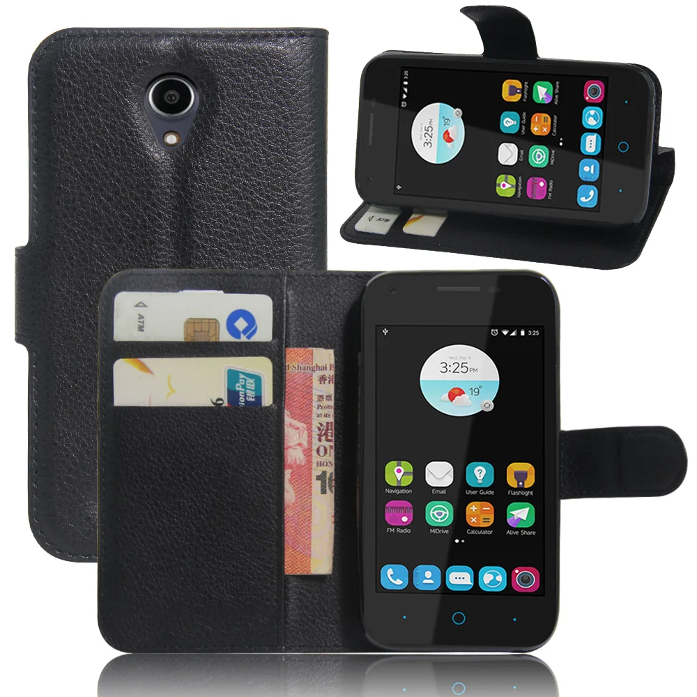 Чехол книжка из искусственной кожи для ZTE Blade A110/L110 флип кошелек чехлы телефонов