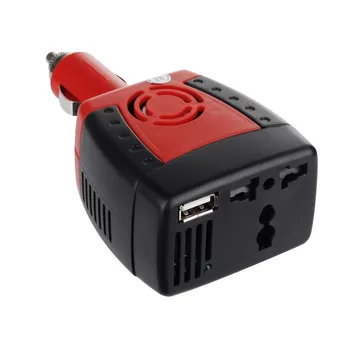 

Best quality DC 12V input voltage and AC 220V output 150W Power Inverter Charger Adapter with USB free shipping