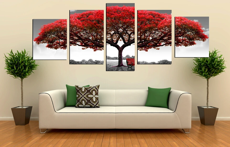 5 Panels Large Wall Printing Picture Canvas Art Oil Home Decor Unframed 
