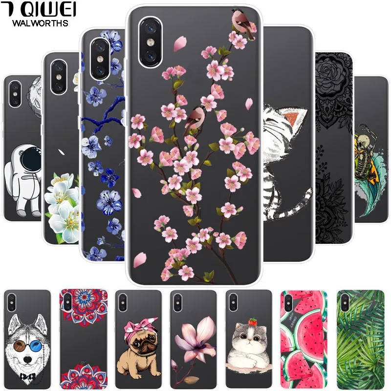 

B For Xiaomi MI 8 Pro Case mi 8Pro Silicone Soft Phone Case For Coque Xiaomi mi8Pro Back Cover Transparent TPU 6.21 inch MI8 Pro