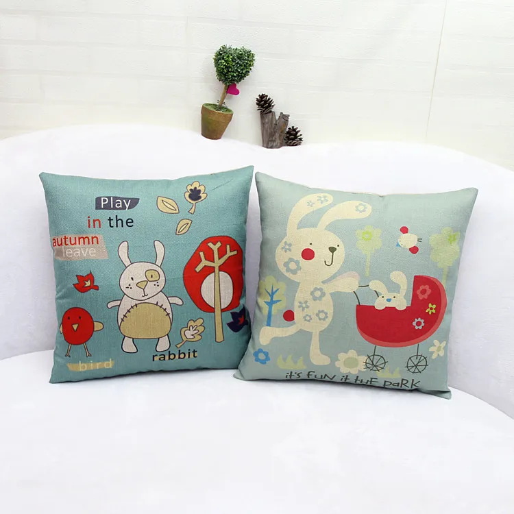 

New Children's Day gift cute bunny bear cat nap pillow cushions sofa can be mixed batch coreless 44x44CM cojines decorativos