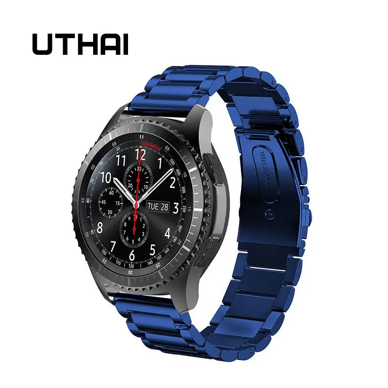 UTHAI S07 костюм для Samsung gear S2/S3 20 мм 22 ремешок из нержавеющей стали стильная простота |