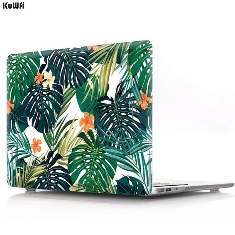 

KuWFi MAC Pro Case Colorful Floral Laptop Case For Macbook Air Pro 11 12 13 15 Retina Laptop Cover With Touch Bar Shell Coque