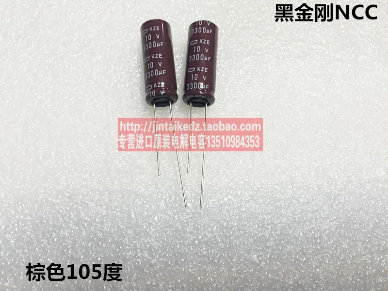 Venda Quente Pces – 50 Nippon 10v 3300uf Kze Capacitor Eletrolítico Marrom 105 Graus 10×30 Frete Grátis 2020 30