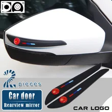 Car door Rearview mirror Anti-collision strip Black/White for Jeep compass renegade patriot grand cherokee wrangler liberty
