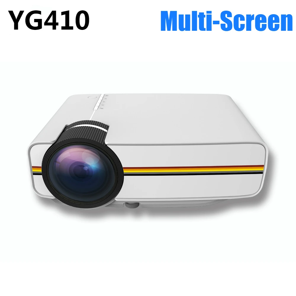 New YG410 Mini LED Projector Mobile Phone W Cable Connection Multi-Screen Mirroring Video Beamer EZCast Projetor | Электроника