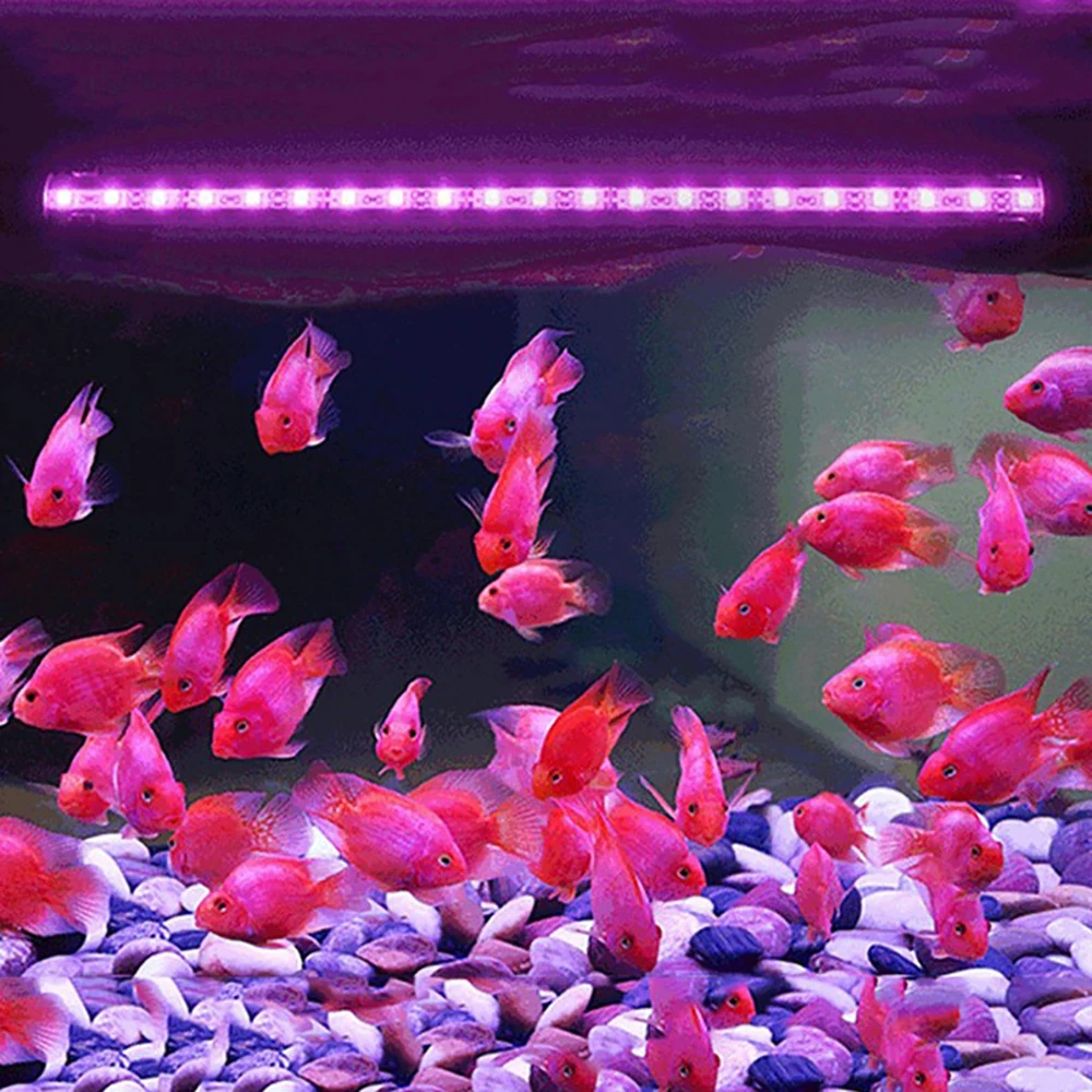 Светодиодная лампа RGB для аквариума 5050 SMD водонепроницаемая 18 см 28 38 48