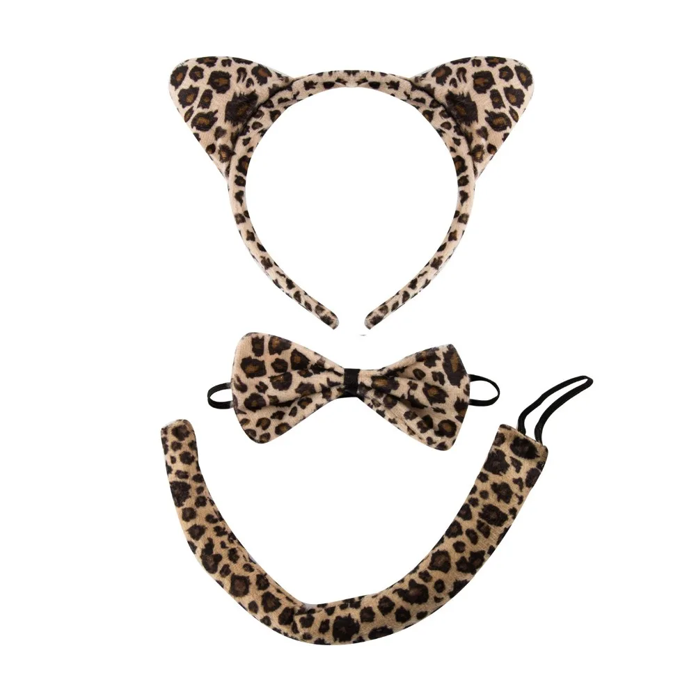 CHILD KIDS ANIMAL SET WITH EARS AND TAIL FANCY DRESS COSTUME ACCESSORY