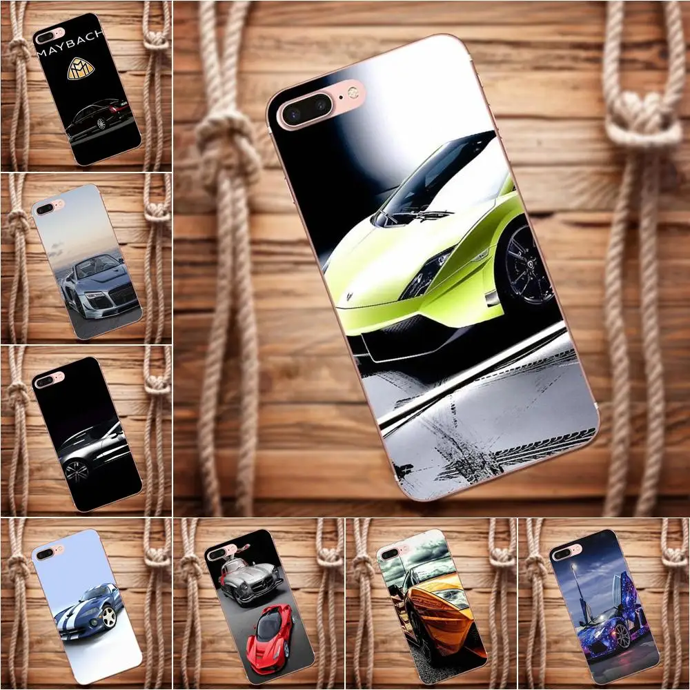 Vvcqod Thin TPU Cell For Apple iPhone 4 4S 5 5C 5S SE 6 6S 7 8 Plus X Moto G G2 G3 Beautiful Cars | Мобильные телефоны и