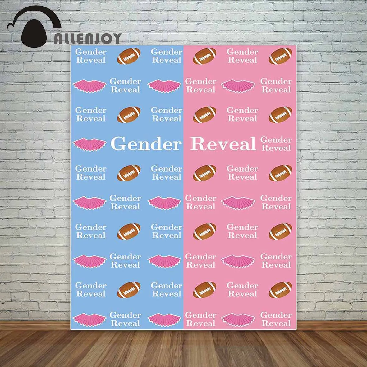 

Allenjoy photo background photographic newborn guess baseball skirt pink blue boy girl gender reveal backdrop camera photocall