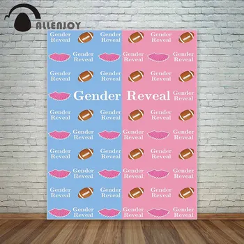 

Allenjoy photo background photographic newborn guess baseball skirt pink blue boy girl gender reveal backdrop camera photocall