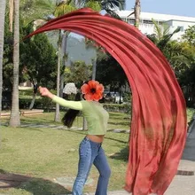 Дешевые 2 шт. выступление обычный цвет бросили мяч цепочка Poi Мяч стример этап Prpos красный белый