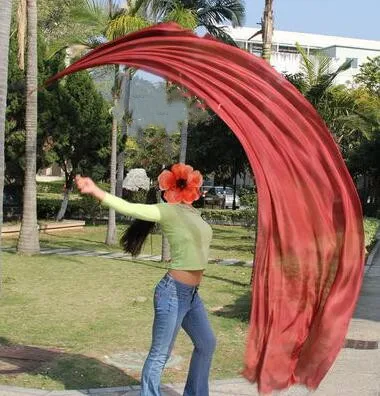 

Wholesale Cheap 2pcs Performance Plain Color Thrown Ball Poi Chain Ball Streamer Stage Prpos Red White