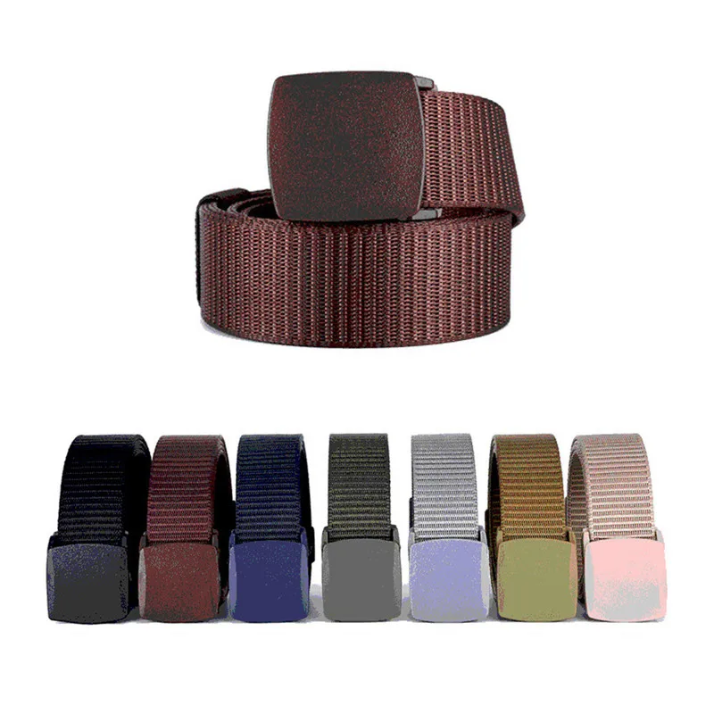 14 colors 120*4cm Unisex Military Tactical Nylon Belt Trendy Combat Plastic Buckle Waistband Waist Support for 2019 7