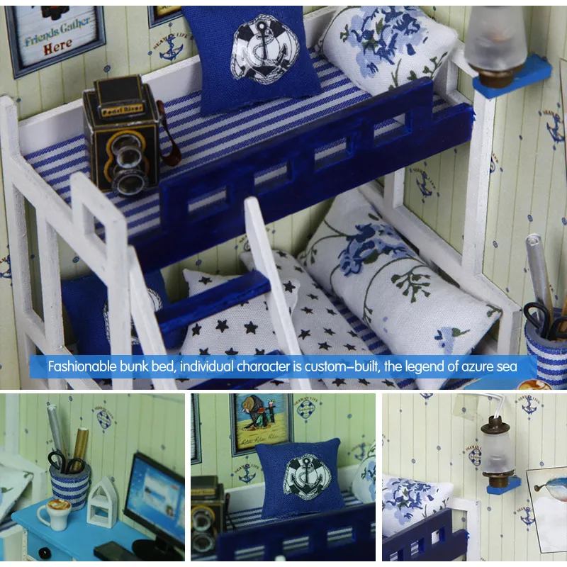 DIY Miniature Girl Furniture Doll House 3D Wooden Dolls Houses Miniature dollhouse Toys for children Furniture Kit