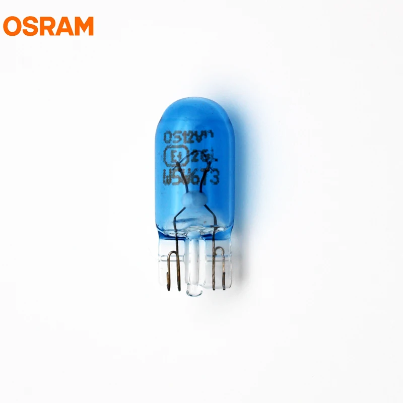 10 шт. OSRAM T10 2825 холодный синий 12 В 5 Вт W2.1x9.5d W5W 4000K синий белый свет Интерьер Свет Поворотная сигнальная лампа OEM автомобильная лампа 2825CB