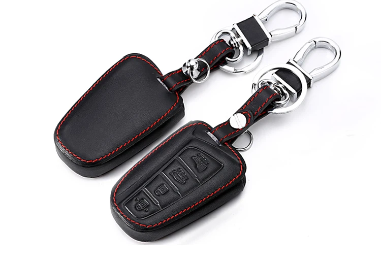 Кожаный чехол для смарт-ключей с 4 кнопками подходит HYUNDAI SANTA FE IX45 GENESIS EQUUS AZERA 2013 2014
