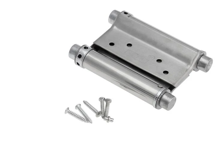 Double spring hinge Internal and external open two-way free door closer Cowboy fence gate door hinges 4pcs
