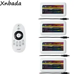 Ми. light 2.4 г Беспроводной rf 4-зоны touch Remote + 4 шт. WW/CW LED диммер контроллер для один Цвет светодиодные полосы света DC12-24V