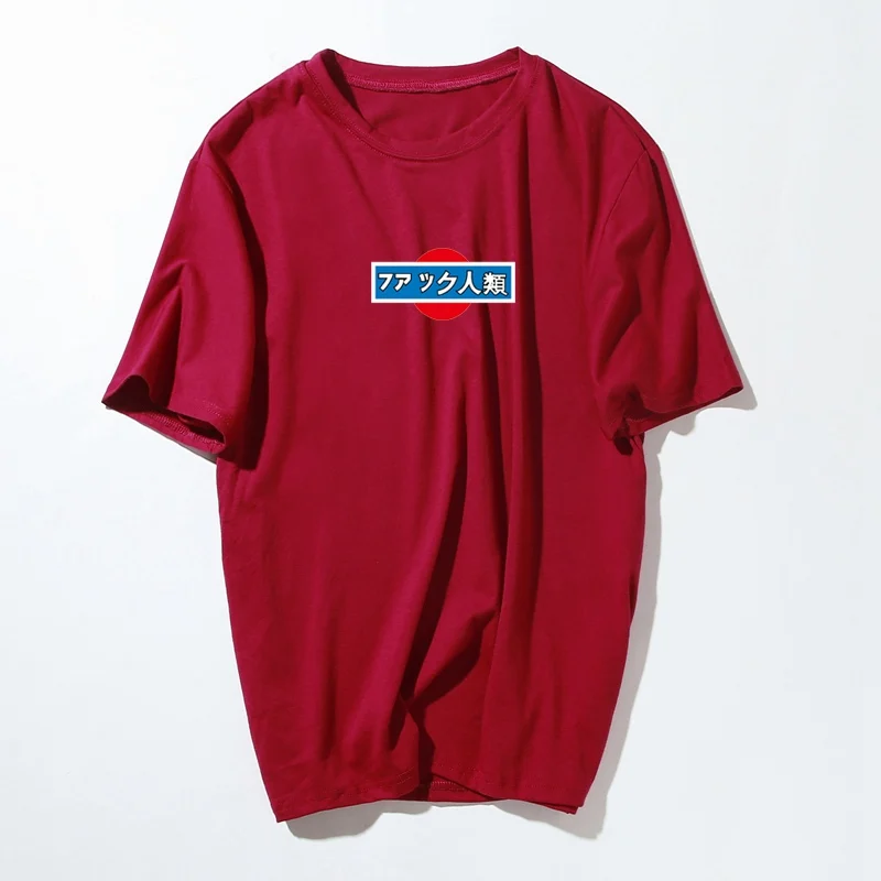 

Plus Size Women Clothing Casual Funny T Shirt Men Short Sleeve Cotton Harajuku Japanese Letter Printed Tshirts Female Loose Tops